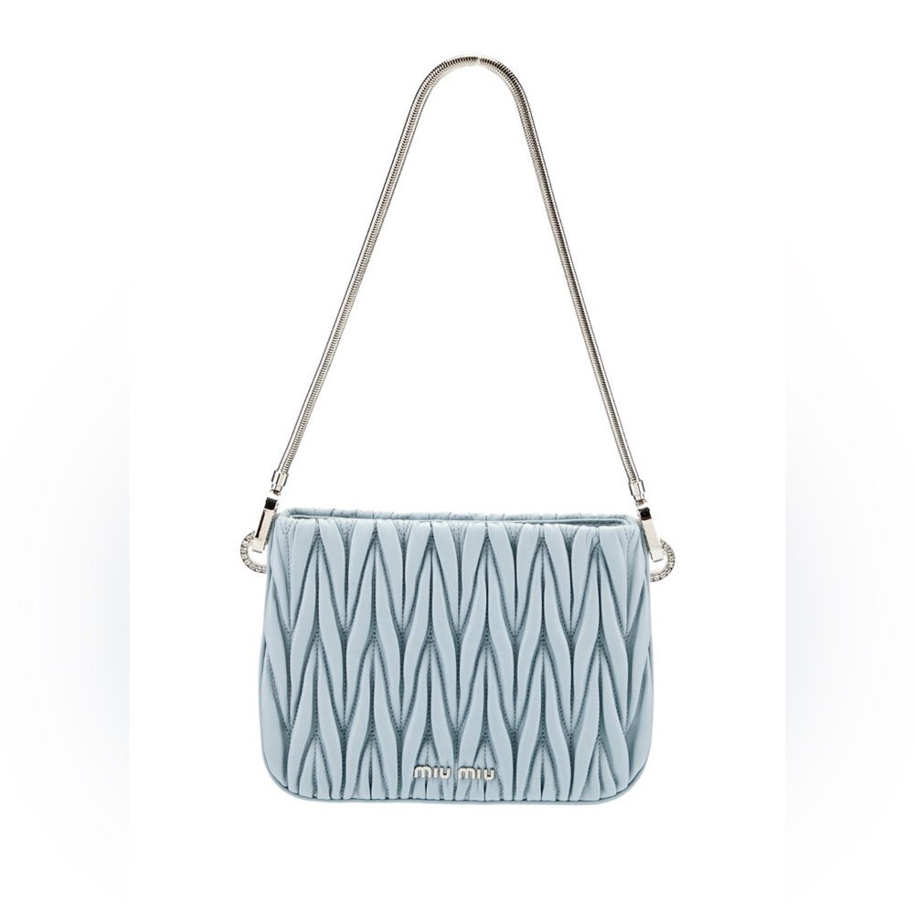 MIU MIU Blue Quilted Shoulder Bag NEW
